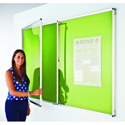 Eco-Sound Tamperproof Blazemaster Noticeboard 2400 x 1200mm Lime