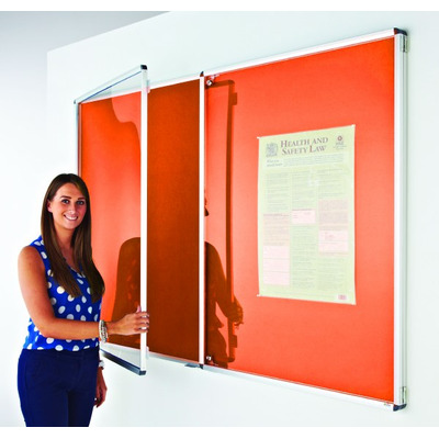 Eco-Sound Tamperproof Blazemaster Noticeboard 1800 x 1200mm Orange