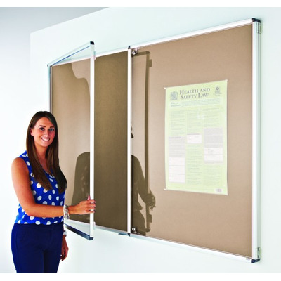 Eco-Sound Tamperproof Blazemaster Noticeboard 1800 x 1200mm Wheat