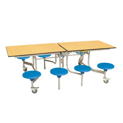 8 Seat Rectangular Mobile Folding Tables