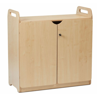 Lockable Cupboard with Display/Mirror Back