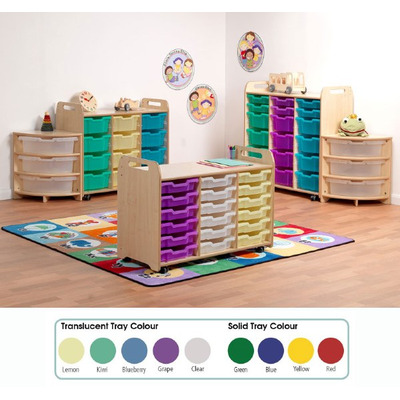 Triple Column Tray Storage Units