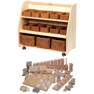 Mobile Trolley with Display and Mirror Back