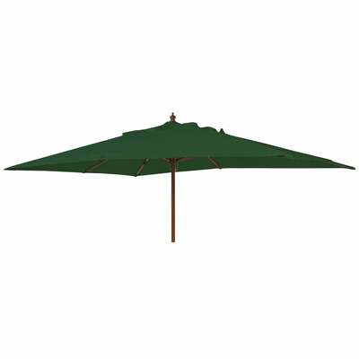Alexander Rose 3m x 2m Hardwood Rectangular Garden Parasol - Green