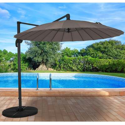 Bracken Outdoors Shanghai 2.7m Cantilever Garden Parasol Taupe