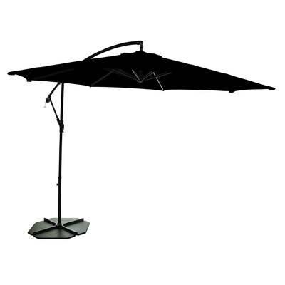 Bracken Outdoors 3m Round Black Cantilever Garden Parasol