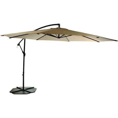 Bracken Outdoors 3m Round Beige Cantilever Garden Parasol
