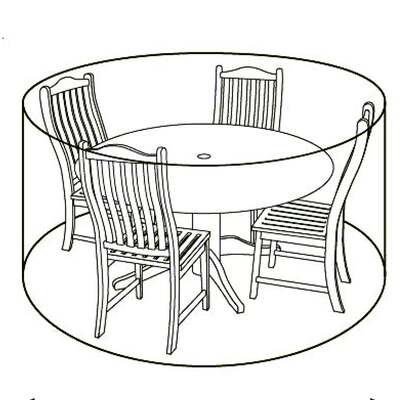 LG Outdoor 4 Seat Round Garden Furniture Set Deluxe Cover