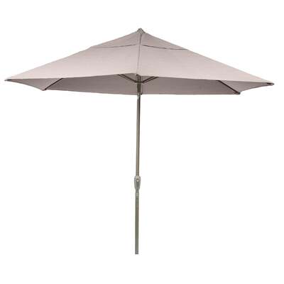 Bracken Outdoors 2.2m Crank and Tilt Graphite 34mm Pole Round Garden Parasol - Taupe