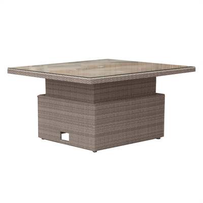 Robert Charles Tennessee Adjustable Square Rattan Dining Table