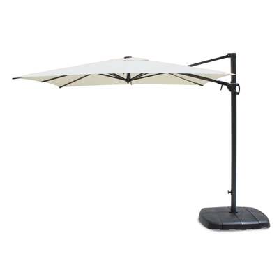 Kettler Taupe 2.5m Square Free Arm Cantilever Parasol with Base