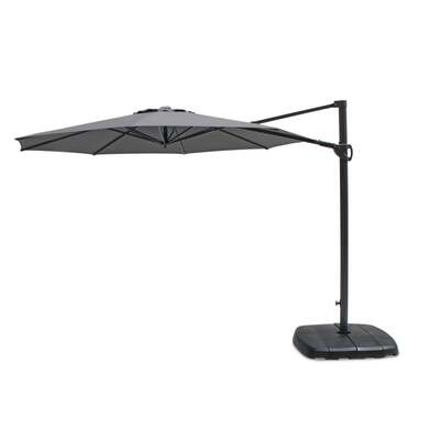 Kettler Slate Grey 3m Round Free Arm Cantilever Parasol with Base
