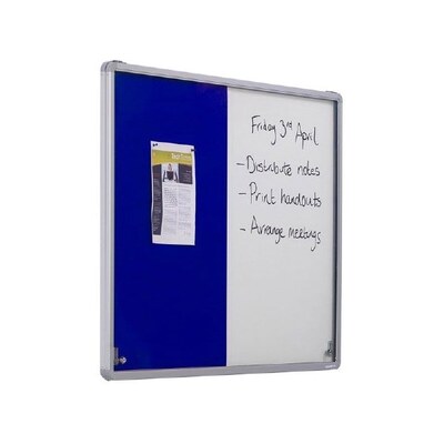 Lockable Combination Whiteboard/Noticeboard