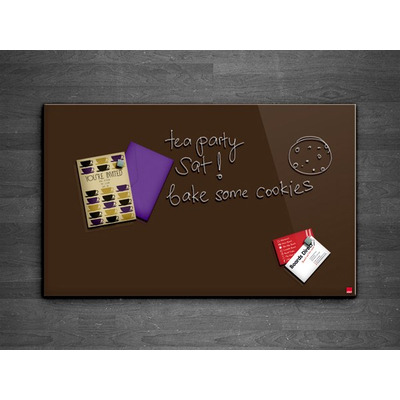 Casca Magnetic Glass Writing Board 2000 x 1200mm, Brown Natural
