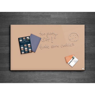 Casca Magnetic Glass Writing Board 1000 x 800mm, Pink Nude