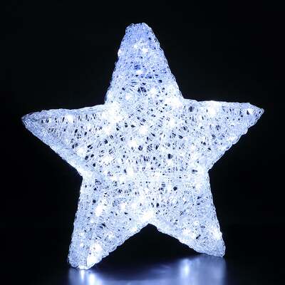 Noma Christmas Spun Acrylic 50CM Star with 150 White Duo LEDS