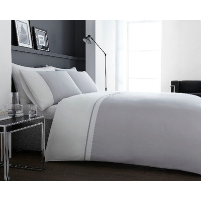 Cotton Rich Sorrento Grey  - Extra Large Single Duvet Cover Set