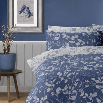 50/50 Easycare Polycotton Wooded Dell  Reversible  - Extra Large Single Duvet Cover Set