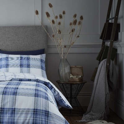 Polycotton Highland Check - Extra Large Single Duvet Cover Set