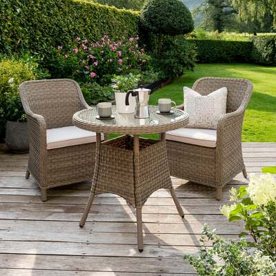Kettler Charlbury Signature 2 Seater Bistro Rattan Garden Furniture Set