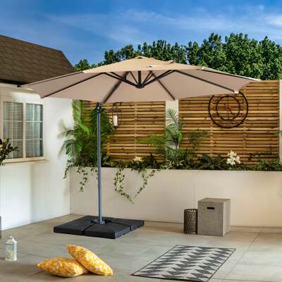 Bracken Outdoors Naples Sand 3m Round Cantilever Parasol
