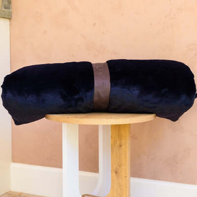 Dog Bed Duvet Cover Two Sizes Faux Fur & Suede Blackberry - Small - Medium