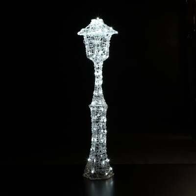 1.5M Soft Acrylic Light Up Christmas Lamp Post with 170 White/Warm White Twinkling LEDs