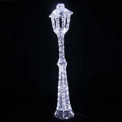 1.8M Soft Acrylic Light Up Christmas Lamp Post with 200 White/Warm White Twinkling LEDs