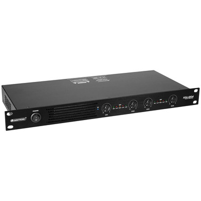 4 Channel PA Amplifier - Stereo Parallel & Bridged 100V Mode. 1200W Total