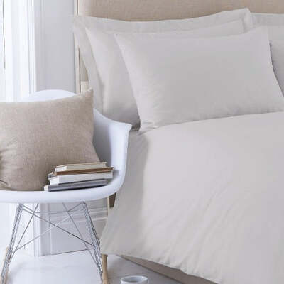 Polycotton Light Grey - Extra Large Single Duvet Cover Set