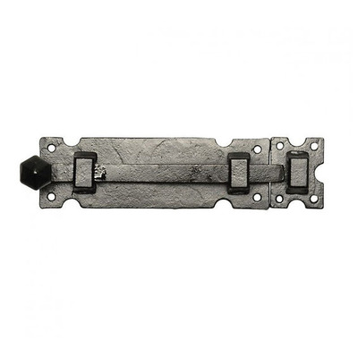Kirkpatrick Smooth Black Malleable Iron Straight Door Bolt (Multiple Sizes) - AB796 (I) SMOOTH BLACK - 30"
