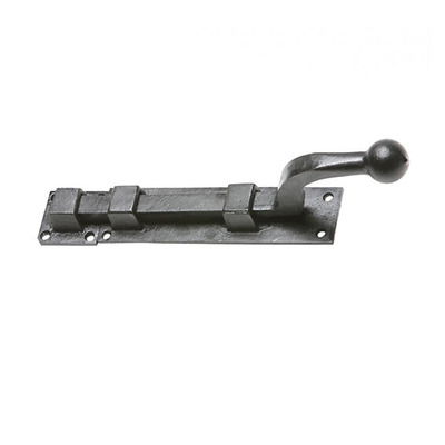 Kirkpatrick Smooth Black Malleable Iron Straight Door Bolt (Multiple Sizes) - AB4090 (H) SMOOTH BLACK - 48"