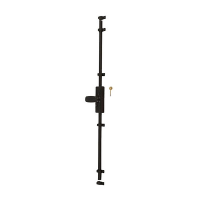 Kirkpatrick Black Antique Malleable Iron Espagnolette Bolt (2.4m OR 3.05m) - AB5135 BLACK ANTIQUE - 2.4m (8 FOOT)