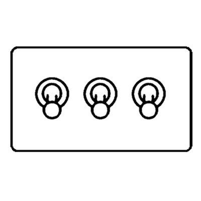 M Marcus Electrical Vintage 20 AMP 3 Gang 2 Way Dolly Switch, Matt White - XWH.2420.PC MATT WHITE