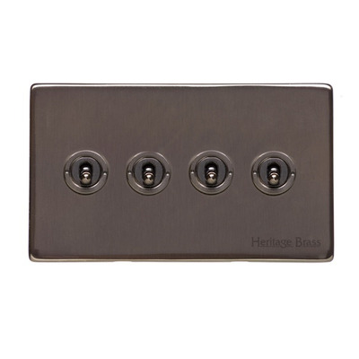 M Marcus Electrical Studio 20 AMP 4 Gang 2 Way Dolly Switch, Polished Bronze (Trimless) - Y07.2430.BZ POLISHED BRONZE