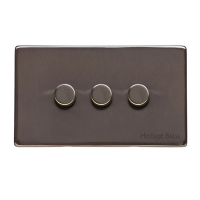 M Marcus Electrical Studio 3 Gang Trailing Edge Dimmer Switch, Polished Bronze (Trimless) - Y07.280.TED POLISHED BRONZE