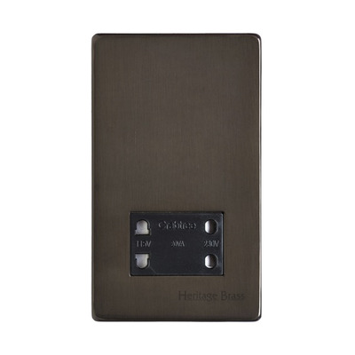 M Marcus Electrical Studio Shaver Socket Dual Output 110/240V, Polished Bronze - Y07.285.BK POLISHED BRONZE