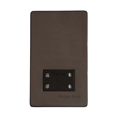 M Marcus Electrical Studio Shaver Socket Dual Output 110/240V, Matt Bronze - Y09.285.BK MATT BRONZE