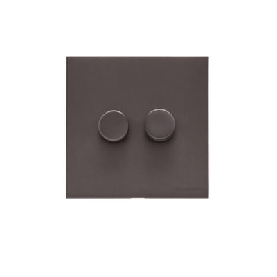 M Marcus Electrical Winchester 2 Gang Trailing Edge LED Dimmer Switch, Matt Bronze - W09.570.TED MATT BRONZE
