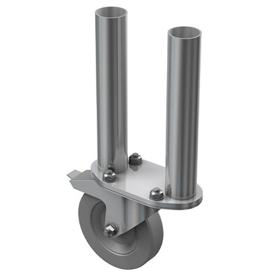 2 Way Round Legs with Castor - 0.3m