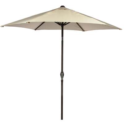 Bracken Outdoors Ecru 2.5m Crank and Tilt Round Garden Parasol - Graphite Pole *Damaged Box*