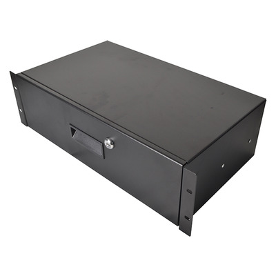 3U Metal Rack Drawer for Data Racks & Flight Cases with Lock 255mm Deep