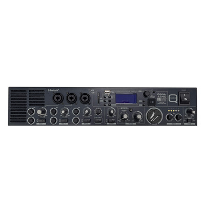 1 to 2 Zone 100V Mixer Amplifier with Media Player Bluetooth USB SD Card 240W