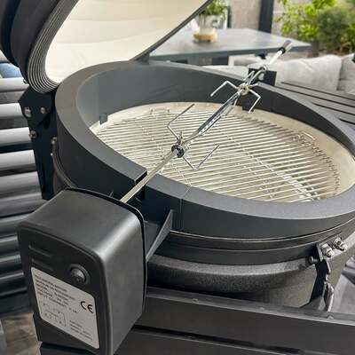 Draco Grills Rotisserie for 22 Inch Kamado Grill, Mid June 2025