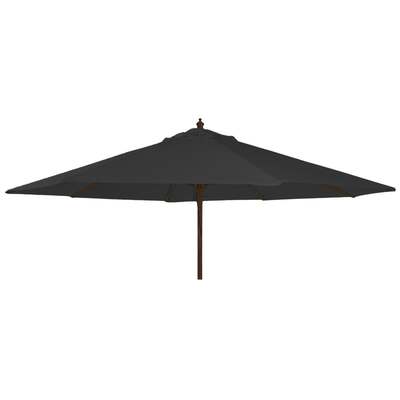 Alexander Rose 2.7m Hardwood Round Garden Parasol - Charcoal