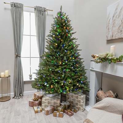Balmoral Spruce Artificial Pre-Lit PVC Christmas Tree 6.5FT, 7.5FT, 7.5ft (2.3m)