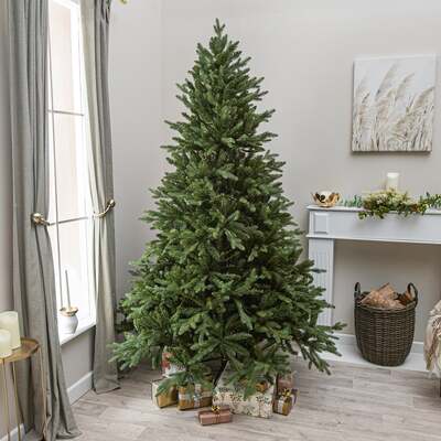 Basildon Artificial PE Green Christmas Tree 6FT, 7FT, 9FT, 6ft (1.8m)
