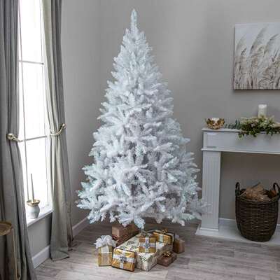 Hatfield Artificial White PVC Christmas Tree 6FT, 7FT, 6ft (1.8m)