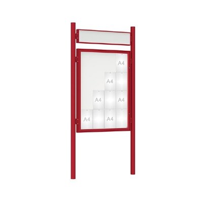 Premium Post Mounted Outdoor Noticeboard