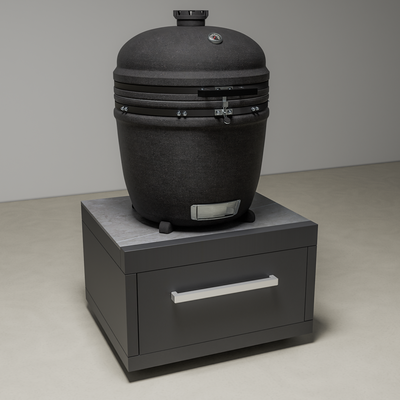 Draco Grills Fusion Outdoor Kitchen Black Low Cabinet with Kamado 27 Inch (69cm), Early June 2025